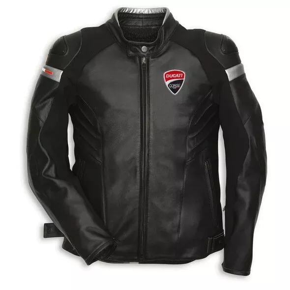 DUCATI Biker Motorbike Leather Jacket Men Motorcycle Racing Jacket50-52-54-56-58