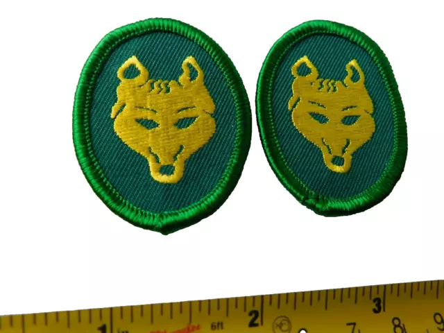 Boy Scouts Canada Patch Lot Wolf Cubs Green Gold Uniform Badge 2