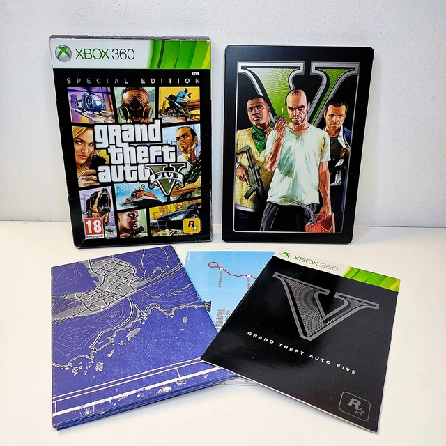 GTA V GRAND Theft Auto 5 2 Disc Special Edition XBOX 360 Steelbook W GTA V Grand Theft Auto 5 2 Disc.webp