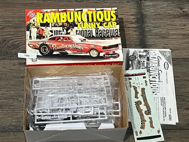 Gene Snow's Rambunctious Funny Car, 1/25 Scale Model Kit, Open Box Gene Snow's Rambunctious Funny Car, 1/25 Scale Model Kit, Open Box