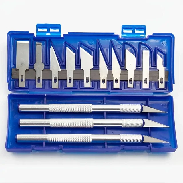 13-Piece Aluminum Alloy Carving Knife Set for Precision Cutting