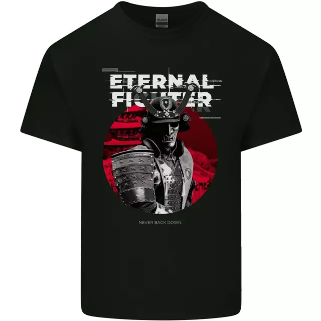Samurai Fighter Skull MMA Mixed Martial Arts Kids T-Shirt Childrens