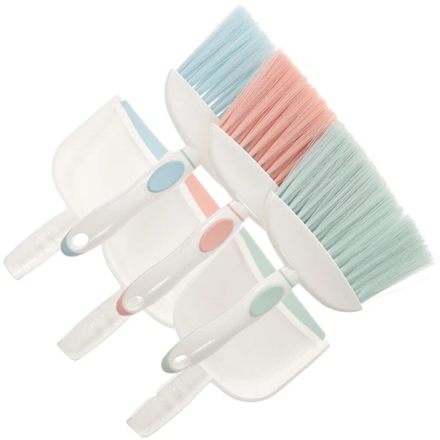 Juego de Cepillos de Limpieza Micro Set Pequeño Cepillo Polvo Escoba de Mano Plástico