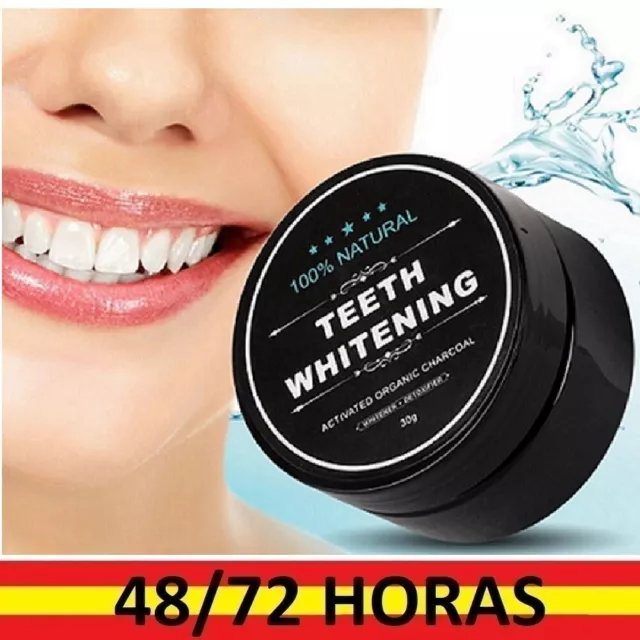 Polvo Blanqueador De Dientes Blanqueamiento Dental Carbon Activado Higiene Bucal