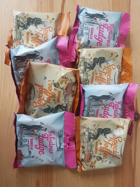 4 x Thornton's Fabulous Fudge Vaniglia & 4 x Thorntons Toffee 100 g