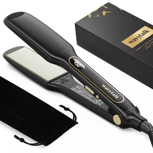 Hair Straightener, 1.75 Inch Wide Titanium Flat Iron for Hair, Professional Hai