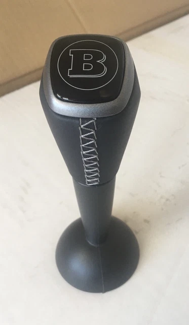 Copri Leva Del Cambio In Pelle Cucita A Mano Per Smart Fortwo Forfour 453 (2015-2018) | Colore Nero/Bianco - 6