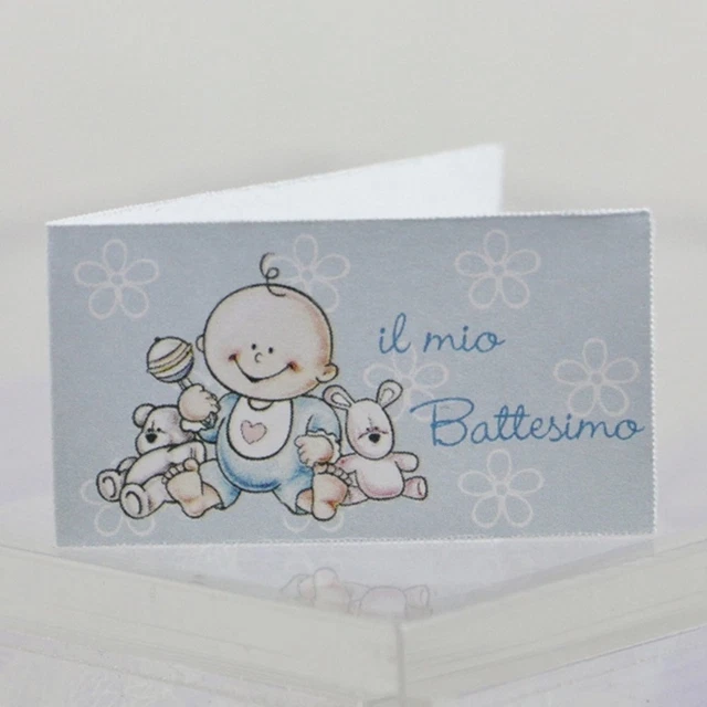 20 Bigliettini Per Bomboniera Prima Comunione In Cartoncino Bianco Con Calice - Formato A4, Pretagliati, 9x2,5 Cm (Aperti) | Senza Personalizzazione - 4