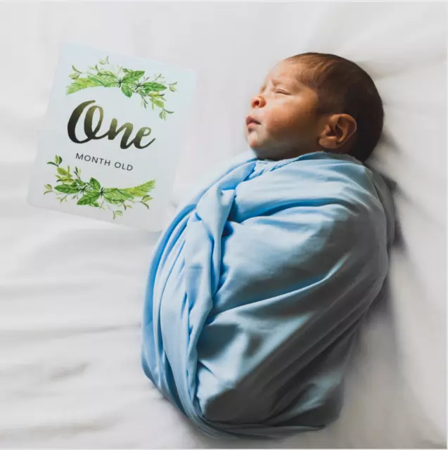 BABY MILESTONE MONTH BOTANICAL CARDS - WOODLAND Baby's 1st Year Baby Shower GIFT 2