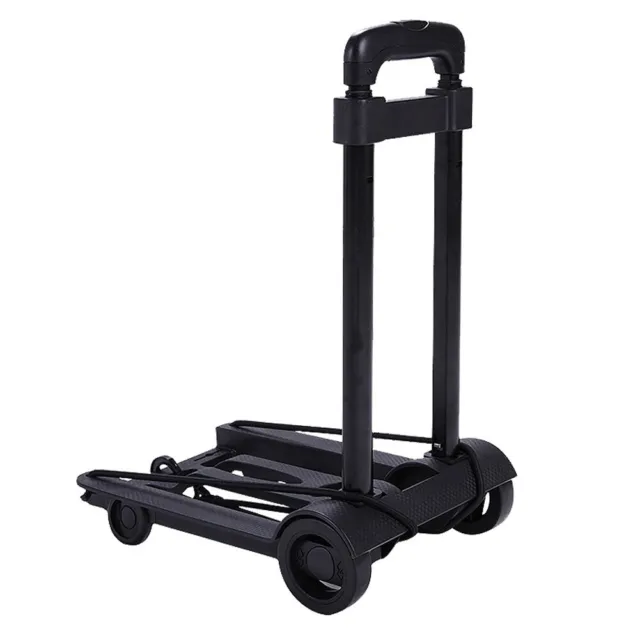 Hand Pull Luggage Cart Travel Trailer Quiet Wheeling Portable Folding Durable