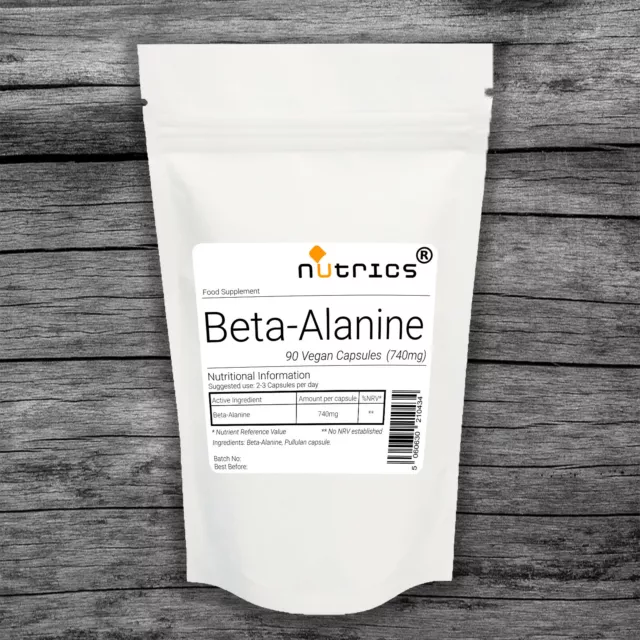 Nutrics® BETA ALANINE 740mg x 90 Vegan Capsules not tablets powder