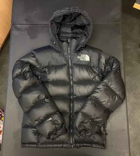 The North Face Black 1996 Retro Nuptse Puffer Jacket - Detachable Hood - Size XS