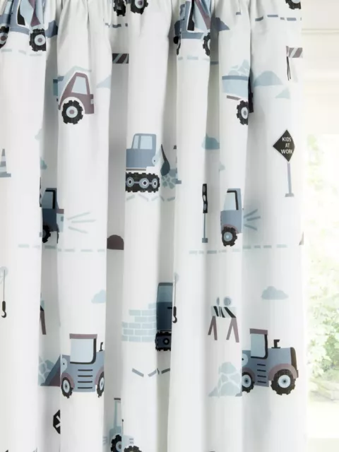 1 PC, John Lewis Construction Pencil Pleat Blackout KIDS Curtain W117 D137cm