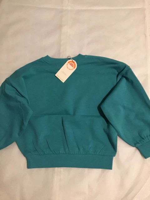 River island mini girls aged 4-5 years blue flower print sweat top set BNWT 7