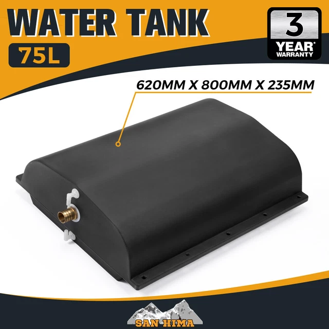 HEAVY DUTY 75L Litre Poly Water Tank Camper Trailers Caravans 4X4 4WD