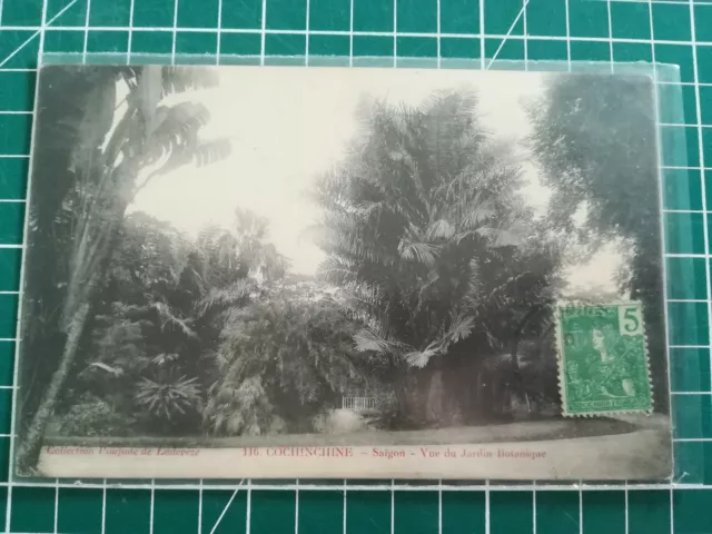 HH024 CPA TBE PHOTO Cochinchina circa 1900 Saigon Botanical Garden View