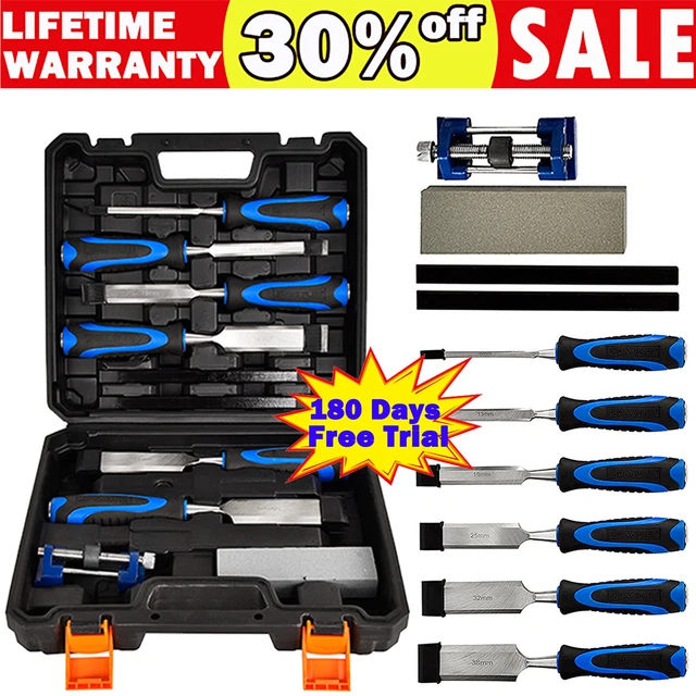 CHISEL SET 8pcs Woodworking Tools Set Honing Guide and Storage