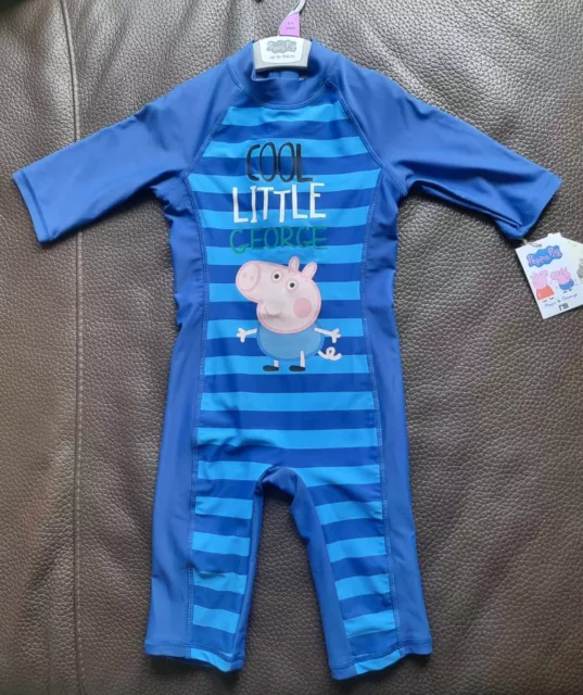 Mothercare Boys Swimming Swimsuit Peppa Pig - George Pig 3-4 Years Blue