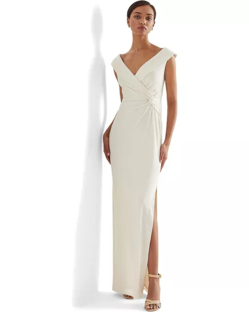 Lauren Ralph Lauren Jersey Off-the-Shoulder Gown 3