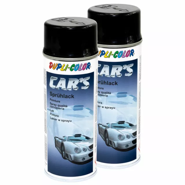 Spray Peinture 2 x 400 ML Peinture Spray Laque Noir Brillant Dupli-Color 385865