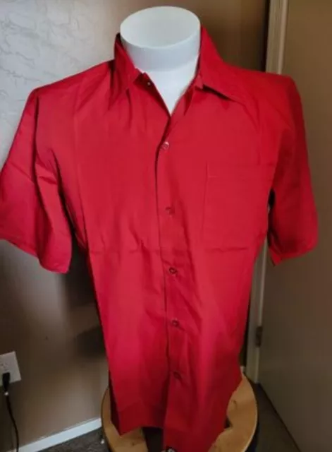 Chef Works Red Genova Cafe Shirt C100 Medium Chef Jacket
