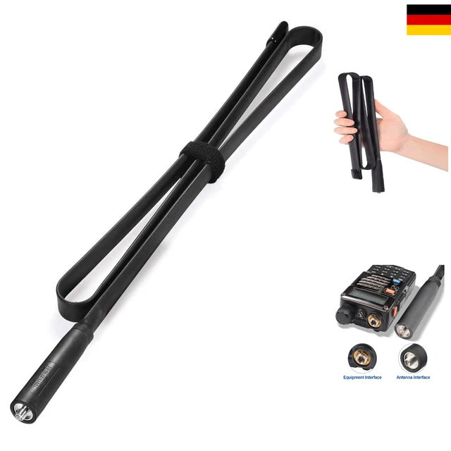Antenne Télescopique SMA Mâle Pour Talkie-walkie Baofeng - 21-37 Cm, 144/430 MHz, Gain 3 DB