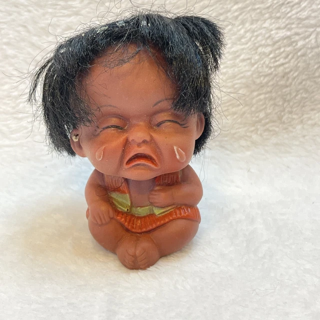 MOODY CUTIES CRYING Baby Indian Rubber Baby Doll Kid Girl Boy Old