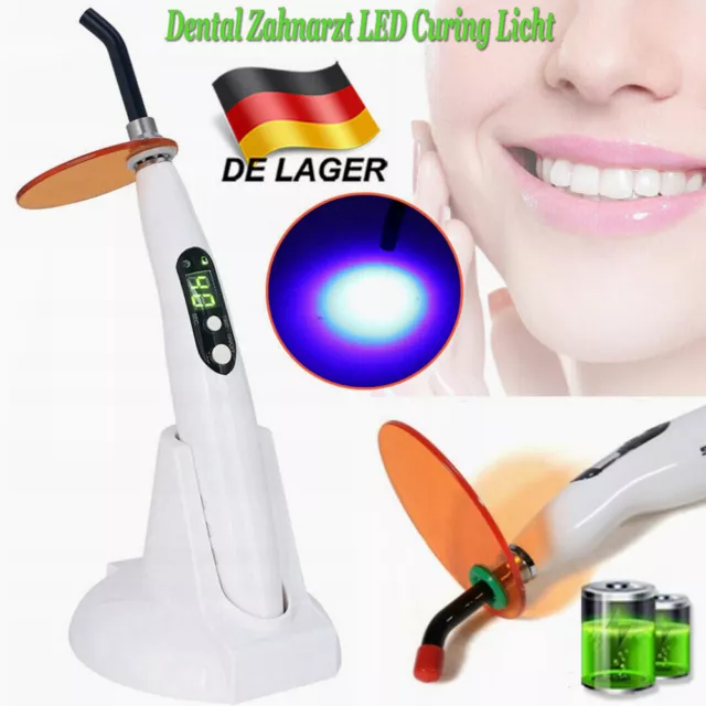 LED Dental Polymerisationslampe Curing Light Lampe 2200mAh Cordless Zahnarzt DE