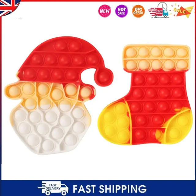 Silicone Decompression Toys Funny Christmas Autism Bubble Toys for Kids Adults #
