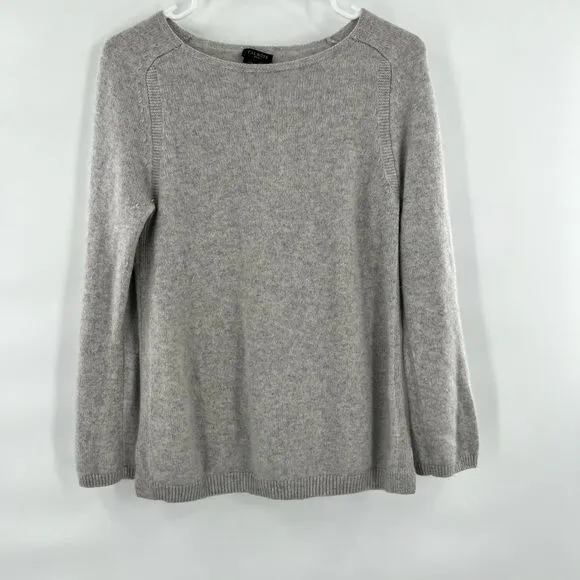 Talbots grey 100% cashmere long sleeve sweater MP