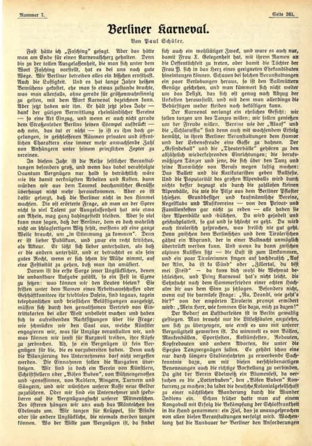 Paul Schüler Carnaval de Berlín recuerdos históricos / documento textual de 1912