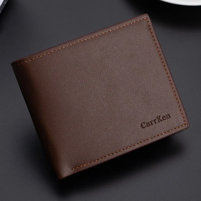 RETRO MALE COIN Purse Pu Business Card Holder Fashion Men's Short