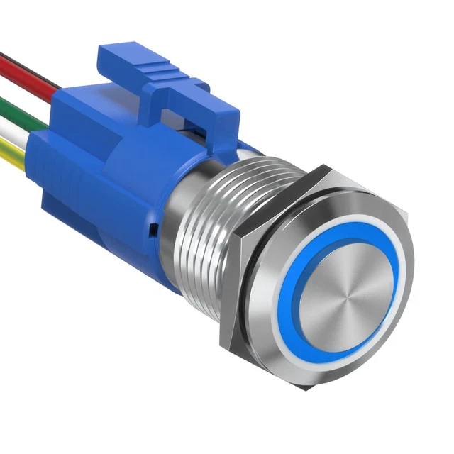 Momentary Push Button Switch, High-Cap 1NO1NC SPDT Off/On IP67 Waterproof Stainl