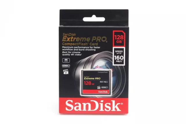 Sandisk 128gb Cf Extremepro Compactflash Card 160mb/S (1714846823)