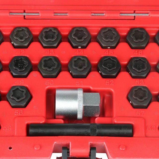 22PC ANTITHEFT LOCKING Wheel Bolt Nut Removal Set Master Key Kit Fit