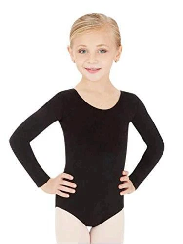 Capezio Little Girls' Classic Long Sleeve Leotard,, Black, Size Toddler (2-4)