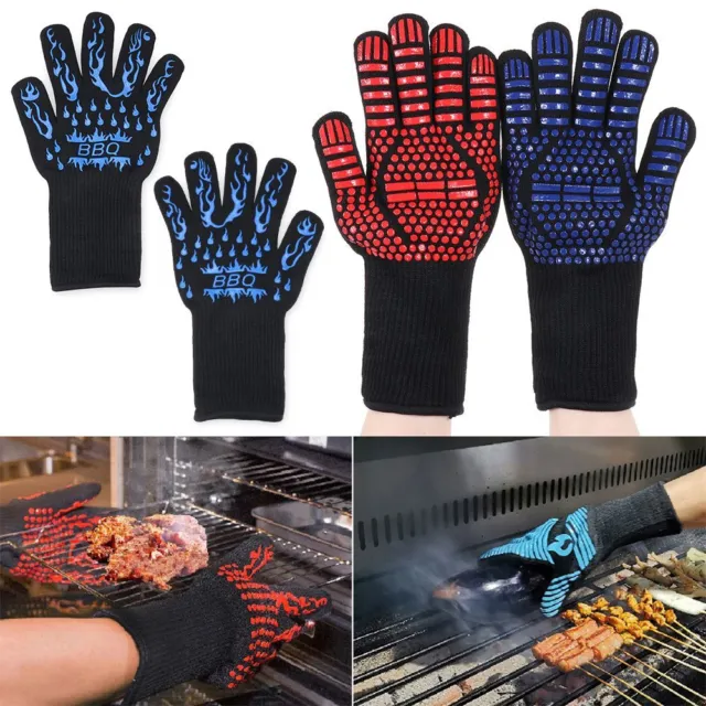 Insulation Oven Mitts Barbecue Glove BBQ Gloves High Temperature Resistance