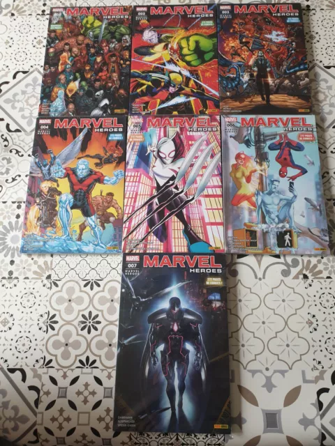 Lot de 7 Comics Marvel heroes serie complète (2018)