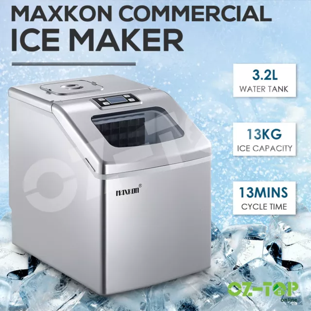Maxkon Portable Ice Maker Machine Automatic Commercial Ice Cube Maker Freezer