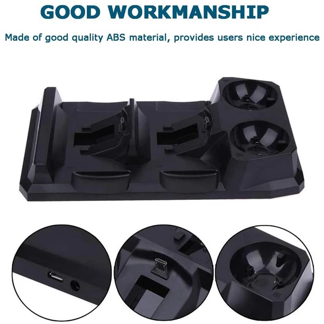 4 in1 Desk Charger Dock Quad Charging Station For PS Move And For G Pro Wireless