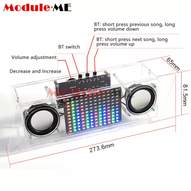 KIT ALTOPARLANTI BLUETOOTH fai da te spettro musicale LED kit elettronico  saldatura elettronica EUR 17,18 - PicClick IT