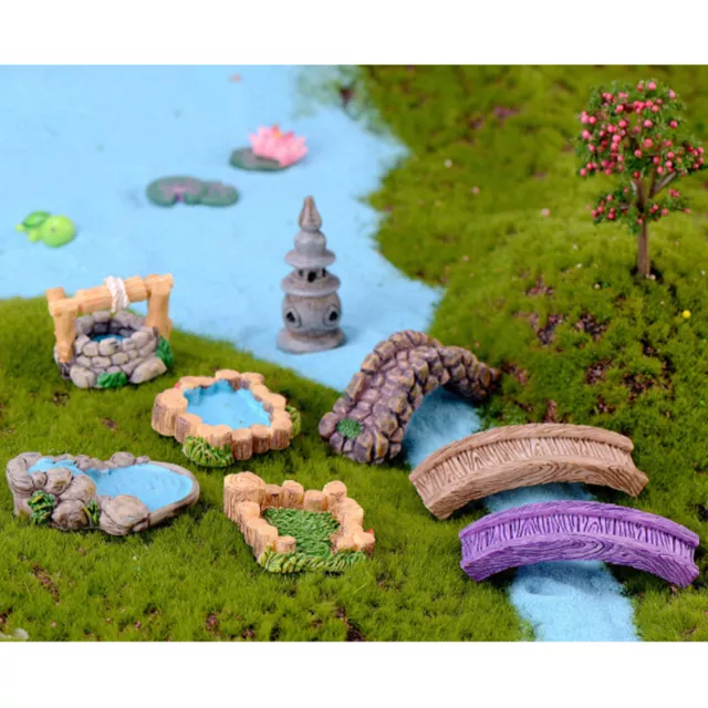 DIY resin mini miniature fairy garden ornament craft house decor accessories 'mj