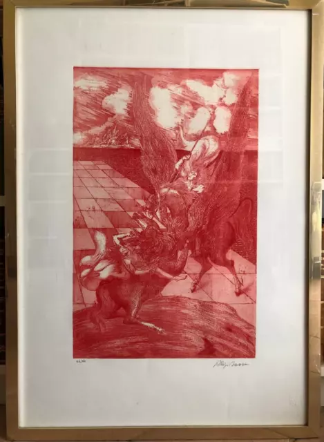 Aligi Sassu lithograph on paper 70x50 cm copy 55/70