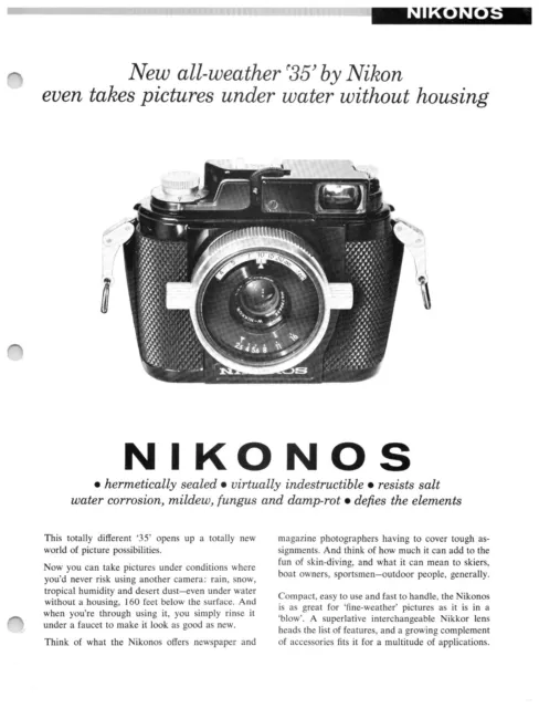 1950s Nikon Nikonos Camera Photo Dealer Vintage Print Ad RARE