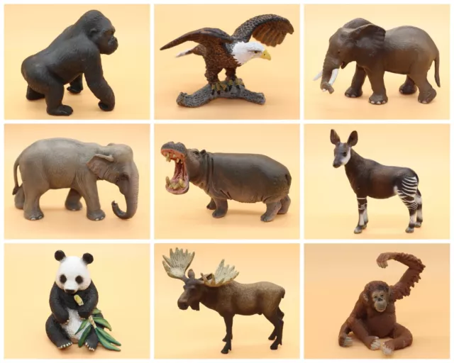 Schleich ★ Wild-Tiere groß zur Auswahl ★ Panda Elefant Gorilla Elch Adler Okapi