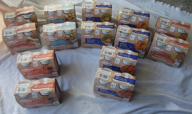 Lot de 28 petit pots pour bebe de + 6mois de chez BABYBIO