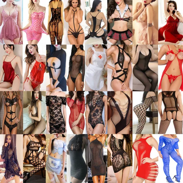 Lot Women Sexy Lingerie Dress G-string Underwear Babydoll Sleepwear Nightwear