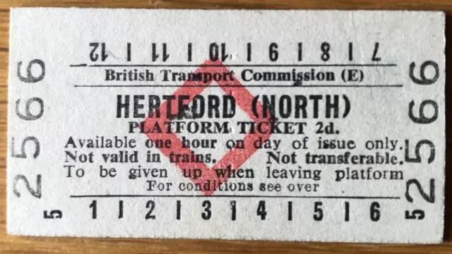 Brb [E] Roter Diamant Edmondson Plattformticket 2566 Hertford [North]