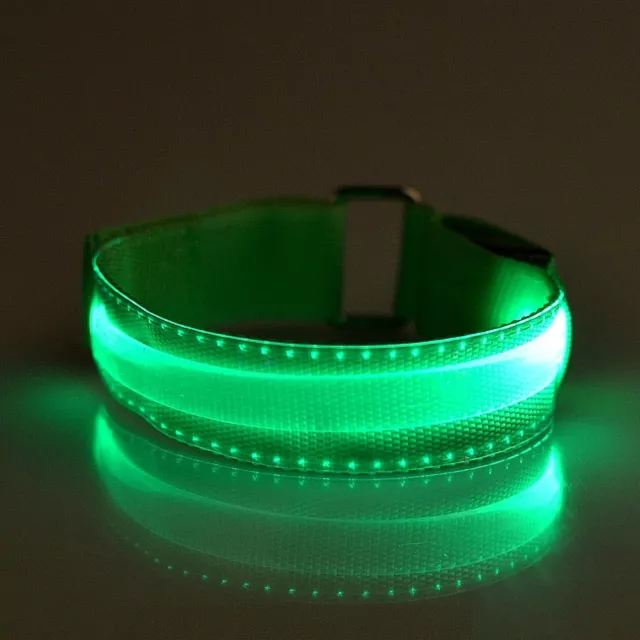 LED Armband Leuchtband Sicherheitsband Klettband Reflektorband Jogging Sport wow 3