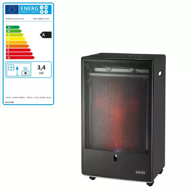 Rowi Gas-Heizofen HGO 3400 W Pro Sauerstoffmangelsicherung Gasheizer